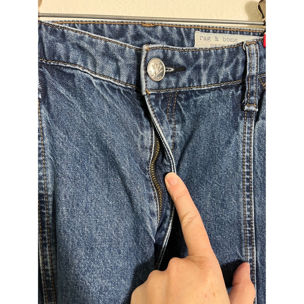 RAG & BONE Cailyn Cargo Wide Leg Utility Jeans in Ari - Picture 8 of 14